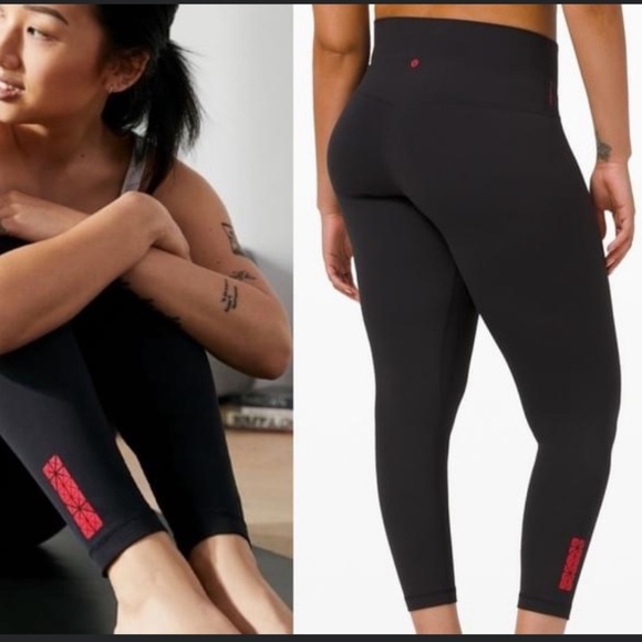 lululemon athletica Pants - LULULEMON Member** Exclusive** Align tights w/ RED symbol size 6